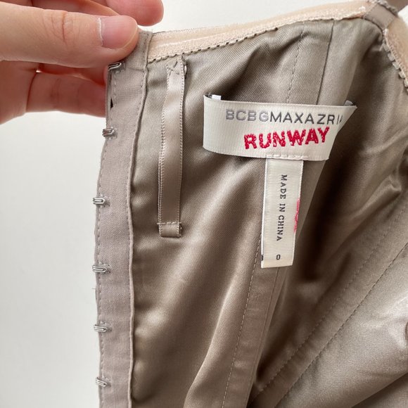 BCBG RUNWAY Champagne Strapless Dress - Picture 7 of 10